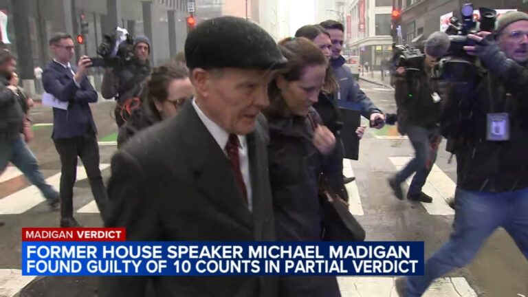 Michael Madigan found guilty on 10 counts in split verdict – NBC 5 Chicago