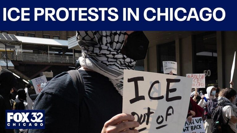 Car speeds through ICE protest crowds in Chicago – CBS News