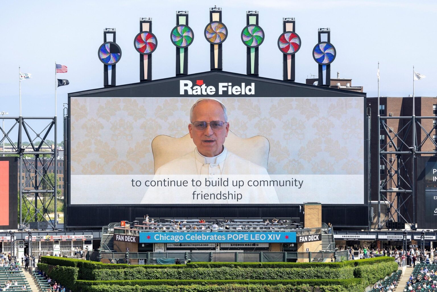 House that Leo built: Pope delivers message of hope at White Sox park – USA Today
