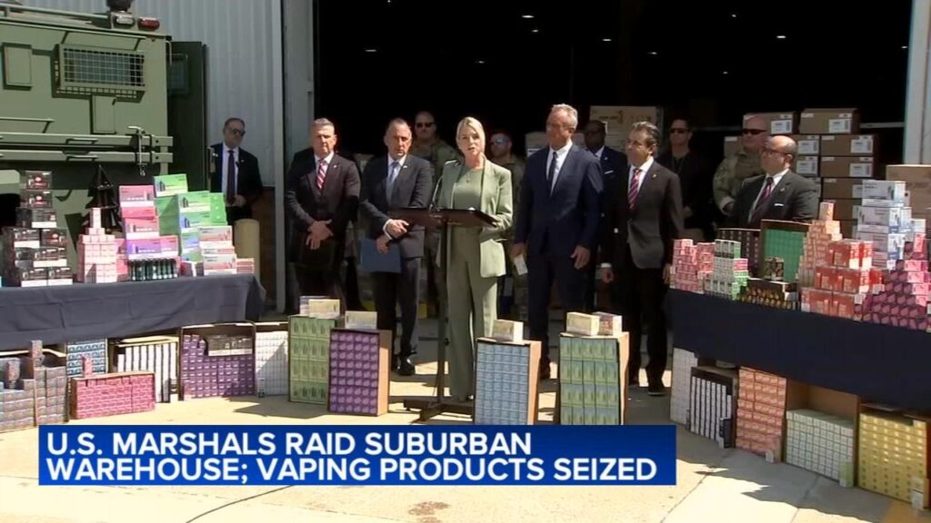Bondi and Kennedy announce joint seizure operations of illicit vapes in Chicago – NBC News