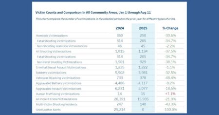 Chicago sees historic drop in violent crime during first half of 2025 – PBS