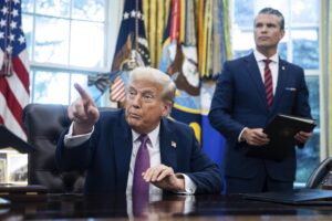 WATCH: Trump says ‘we’re not going to war’ with Chicago after threatening city on social media – PBS